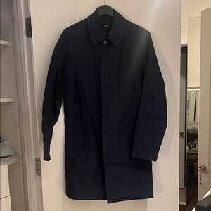 A.P.C. Men's Navy Trench Coat